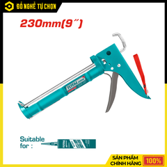 Súng Bắn Silicon Total THT20409 9 Inch Ép Keo Mượt, Khung Thép Chắc Chắn Cho Thợ Chuyên Nghiệp | Hàng Chính Hãng, Có VAT