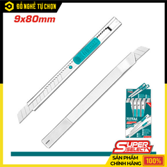 Dao Rọc Giấy 135mm Total THT5110906 – Khóa Tự Động, Lưỡi Sắc Bền | Hàng Chính Hãng, Có VAT