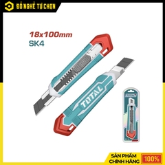 Dao Rọc Giấy Total THT511836 18x100mm Lưỡi Sắc Bền, Cắt Ngọt Mọi Vật Liệu | Hàng Chính Hãng, Có VAT