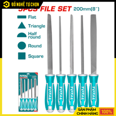Bộ Giũa Sắt 5 Chi Tiết Total THT918516 200mm | Hàng Chính Hãng, Có VAT