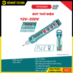 Bút Thử Điện Total THTS33001 AC 12-300V Màn Hình LCD | Hàng Chính Hãng, Có VAT