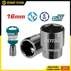 Đầu Tuýp Mở Bugi 6 Góc 1/2” Total THTST12161 16mm Chuyên Dụng Cho Sửa Chữa Xe Máy, Ô Tô | Hàng Chính Hãng, Có VAT