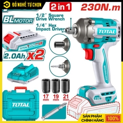 Máy siết vít & buloong không chổi than dùng pin 20V Total TIWLI20236