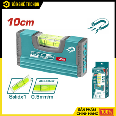 Thước Thủy Từ Tính 100mm Total TMT20105M – Mini 10cm, 2 Nam Châm Hút, Chuẩn VPA Chính Xác | Hàng Chính Hãng, Có VAT