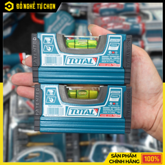 Thước Thủy Từ Tính 100mm Total TMT20105M – Mini 10cm, 2 Nam Châm Hút, Chuẩn VPA Chính Xác | Hàng Chính Hãng, Có VAT