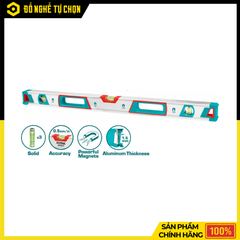 Thước Thủy Nam Châm Total TMT21205M 120cm Đo Cân Bằng Chính Xác, Bám Chắc Bề Mặt Kim Loại | Hàng Chính Hãng, Có VAT