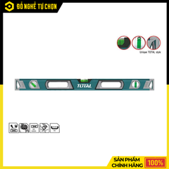 Thước Thủy Total TMT21806 Dài 1800mm Độ Chính Xác Cao, Hợp Kim Nhôm Siêu Bền Cho Xây Dựng & Nội Thất | Hàng Chính Hãng, Có VAT