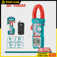 Kìm Đo AC Kỹ Thuật Số Total TMT46003 Đo Dòng Điện Chính Xác, Màn Hình LCD Rõ Nét, An Toàn Khi Sử Dụng | Hàng Chính Hãng, Có VAT