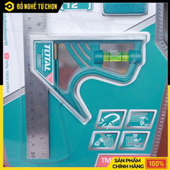 Thước Vuông Kết Hợp Total TMT653005 – 300mm (12”) – Lưỡi Inox Chống Gỉ – Có Nút Khóa Từ Tính – Hàng Chính Hãng Có VAT