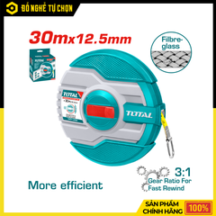 Thước Dây Sợi Thủy Tinh 20m Total TMTF18306 – Đo Đạc Linh Hoạt, Bền Bỉ Ngoài Trời  | Hàng Chính Hãng, Có VAT