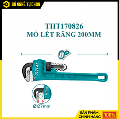 Mỏ Lết Răng 200mm Total THT170826 – Hàm Răng Thép Carbon – Độ Bền Cao – Hàng Chính Hãng Có VAT