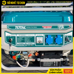 MÁY PHÁT ĐIỆN DÙNG XĂNG TOTAL 3KW TP130005-1 (CÓ ĐỀ ) -  MẠNH MẼ, ỔN ĐỊNH, TIẾT KIỆM NHIÊN LIỆU