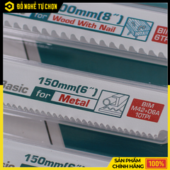 Bộ Lưỡi Cưa Kiếm Total TRSB1001 – 10 Lưỡi Bi-Metal – Cắt Gỗ Có Đinh & Kim Loại – Hàng Chính Hãng Có VAT