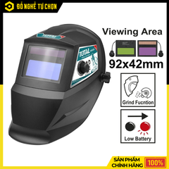 Mặt Nạ Hàn Tự Động Tối Total TSP9306 DIN 9-13, Bảo Vệ UV/IR DIN16, Tự Động Cảm Biến Hồ Quang | Hàng Chính Hãng, Có VAT
