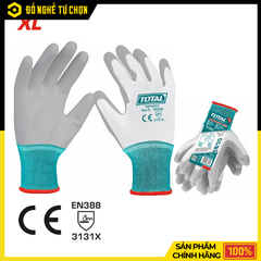 Găng Tay Bảo Hộ Phủ PU Chống Trơn Trượt Total TSPUG01 Size XL – Bám Chắc, An Toàn Khi Làm Việc | Hàng Chính Hãng, Có VAT