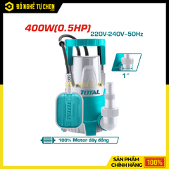 Máy bơm chìm nước sạch dùng điện - Hiệu Total - Model: TWP64006 - Công suất: 400W