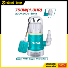 Máy Bơm Chìm Nước Thải 750W Total TWP87506 – Xử Lý Nước Thải Mạnh Mẽ - Hàng Chính Hãng, Có VAT
