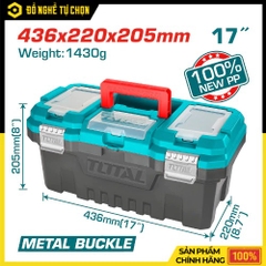 Thùng Đựng Đồ Nghề 17 Inch Khóa Kim Loại Total TPBX0172 – Chắc Chắn, An Toàn, Dung Tích Lớn | Hàng Chính Hãng, Có VAT