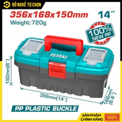 Thùng Đồ Nghề Nhựa 14 Inch Total TPBX0141 – Gọn Nhẹ, Bền Bỉ, Chịu Tải Tốt | Hàng Chính Hãng, Có VAT