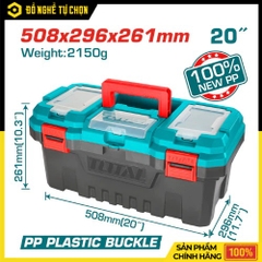 Thùng Đựng Đồ Nghề Khóa Nhựa Total TPBX0201 (20 Inch) – Dung Tích Lớn, Bền Bỉ, Tiện Lợi Hàng Chính Hãng, Có VAT