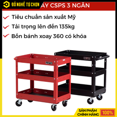 Xe Đẩy Dụng Cụ 3 Tầng CSPS VNUQ071XDBC3 71cm Tải Nặng 135kg – Gọn Gàng, Linh Hoạt | Hàng Chính Hãng, Có VAT