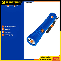 Đèn Pin Wadfow 300Lm WFL2403 Nhỏ Gọn Chiếu Sáng Mạnh Mẽ | Hàng Chính Hãng, Có VAT