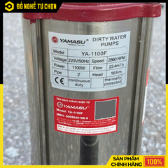 Máy Bơm Chìm Nước Thải Yamasu YA-F1100 – Lưu Lượng Lớn 19,6m³/H, Chuyên Hút Hố Móng Và Bùn Non Hiệu Quả | Hàng Chính Hãng, Có VAT