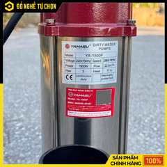 Máy Bơm Chìm Nước Thải Yamasu YA-F1500 – Lưu Lượng Siêu Lớn 22,5m³/H, Chuyên Hút Hố Móng Và Bùn Non Công Suất 1500W | Hàng Chính Hãng, Có VAT
