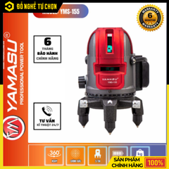 Máy Cân Mực Laser 5 Tia Xanh Yamasu YMS-155G2 Chip SHARP Siêu Sáng 25m | Hàng Chính Hãng, Có VAT