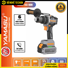[BỘ] Máy Khoan Pin 21V Yamasu G13-100N Lực Siết 100Nm Brushless Chống Giật | Hàng Chính Hãng, Có VAT