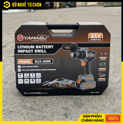 [BỘ] Máy Khoan Pin 21V Yamasu G13-100N Lực Siết 100Nm Brushless Chống Giật | Hàng Chính Hãng, Có VAT