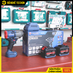 Máy Mở Ốc Pin YAMASU YMS-M800BL – Brushless – Lực Siết 850N/m – Bộ 2 Pin 21V – Hàng Chính Hãng Có VAT