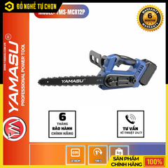 Máy Cưa Xích Pin 12 Inch Yamasu YMS-MCX12PG2 – Cắt Gỗ Mạnh Mẽ, An Toàn, Tiện Dụng | Hàng Chính Hãng, Có VAT