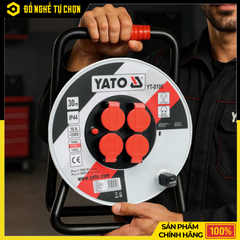 Cuộn Dây Điện Rulo Lõi Đồng Yato YT-8106 16A Dài 30m, Chống Quá Tải, Chuẩn IP44 Bền Bỉ | Hàng Chính Hãng, Có VAT