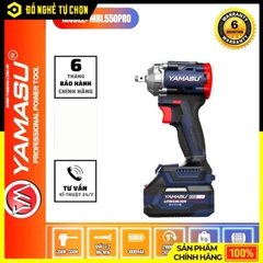 Máy Siết Bu-Lông Pin YAMASU MBL550PRO – Pin 21V – Lực Siết 350N–550N – Động Cơ Brushless – Hàng Chính Hãng Có VAT