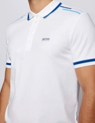 Polo nam Trắng kẻ xanh