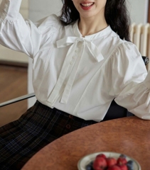 Áo nơ nhỏ Trắng