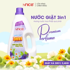 Nước giặt xả 3in1 hiNICE hương nước hoa Pháp quý phái 2,4kg – Bảo Hành 100%