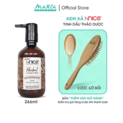 Kem xả hiNice tinh dầu Thảo Dược thiên nhiên tặng kèm lược Maria 266mlx20 bộ