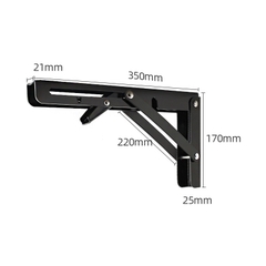 Bản Lề Gập Gấp Gọn Thông Minh, Giá Ke Đỡ Bàn Gấp Gọn Treo Tường PGT-01