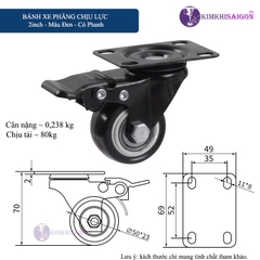 Bánh Xe Đẩy Hàng, Bánh Xe Xoay 360 Độ, Bánh Xe Chịu Tải Vừa Và Lớn BX-03