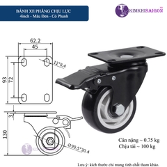 Bánh Xe Đẩy Hàng, Bánh Xe Xoay 360 Độ, Bánh Xe Chịu Tải Vừa Và Lớn BX-03