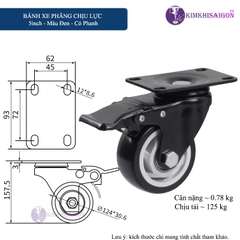 Bánh Xe Đẩy Hàng, Bánh Xe Xoay 360 Độ, Bánh Xe Chịu Tải Vừa Và Lớn BX-03