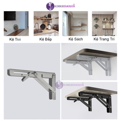 Bản Lề Gập Gấp Gọn Thông Minh, Giá Ke Đỡ Bàn Gấp Gọn Treo Tường PGT-01