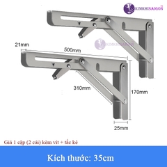 Bản Lề Gập Gấp Gọn Thông Minh, Giá Ke Đỡ Bàn Gấp Gọn Treo Tường PGT-01