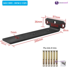 Bộ 2 Giá Đỡ Kệ Chữ T Pát Sắt Treo Tường PGT-04