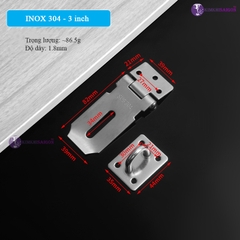 Chốt Khóa Thẳng Inox KHOA-09