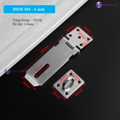 Chốt Khóa Thẳng Inox KHOA-09