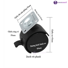 Bánh Xe Nhựa Bass Xoay BX-01