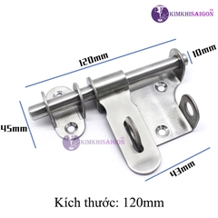 Chốt Khóa Cửa Bằng Inox 304, Then Cài Cửa Bằng Thép Không Gỉ Loại Lớn 4inch và 6inch Khoa-06